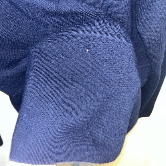 Talbots 100% Pure Merino Wool Navy Button Up Cardigan Size Large - Picture 7 of 10